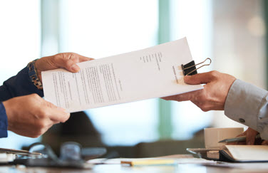 intercambio de documentos con el cliente